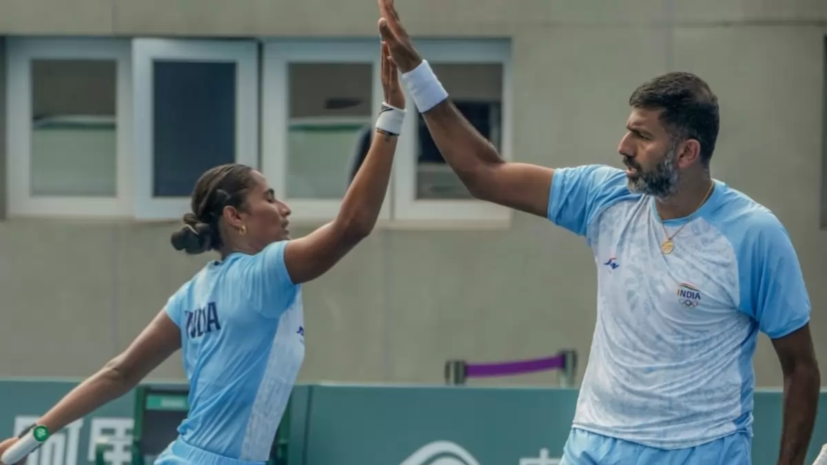 PM Modi has congratulated the Mixed Doubles pair of Rohan Bopanna and Rutuja Bhosale on winning Gold medal in Tennis